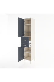 Hyperion Dolap 4 Raflı 2 Çekmeceli 2 Kapaklı 44x44x221 Aytaşı-Antrasit