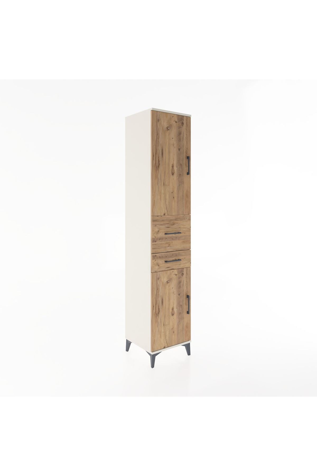 Hyperion Dolap 4 Raflı 2 Çekmeceli 2 Kapaklı 44x44x221 Aytaşı-Çam