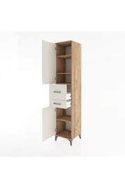 Hyperion Dolap 4 Raflı 2 Çekmeceli 2 Kapaklı 44x44x221 Çam-Aytaşı