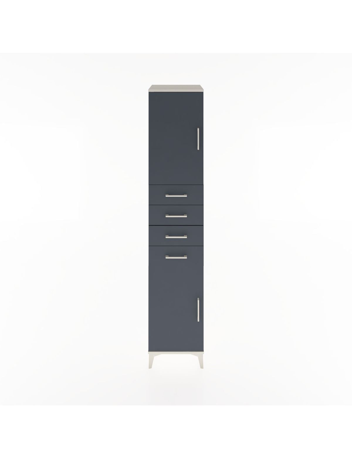 Hyperion Dolap 3 Raflı 4 Çekmeceli 2 Kapaklı 44x44x221 Aytaşı-Antrasit