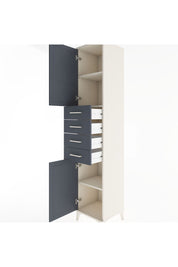 Hyperion Dolap 3 Raflı 4 Çekmeceli 2 Kapaklı 44x44x221 Aytaşı-Antrasit