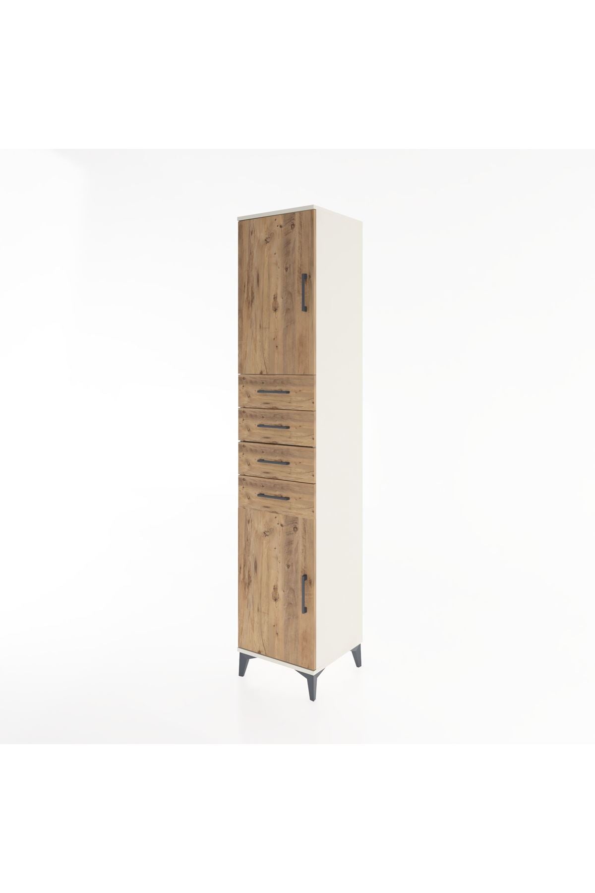 Hyperion Dolap 3 Raflı 4 Çekmeceli 2 Kapaklı 44x44x221 Aytaşı-Çam