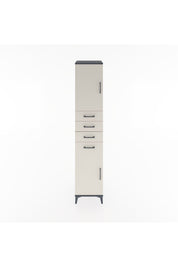 Hyperion Dolap 3 Raflı 4 Çekmeceli 2 Kapaklı 44x44x221 Antrasit-Aytaşı