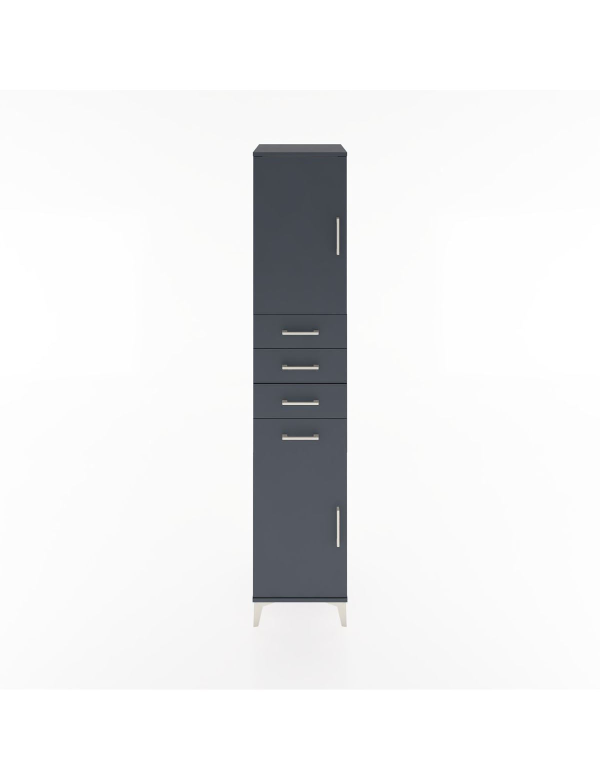 Hyperion Dolap 3 Raflı 4 Çekmeceli 2 Kapaklı 44x44x221 Antrasit-Antrasit