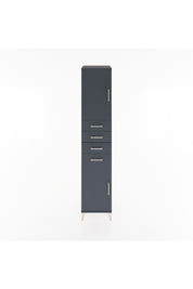 Hyperion Dolap 3 Raflı 4 Çekmeceli 2 Kapaklı 44x44x221 Antrasit-Antrasit