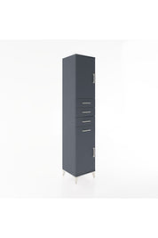 Hyperion Dolap 3 Raflı 4 Çekmeceli 2 Kapaklı 44x44x221 Antrasit-Antrasit