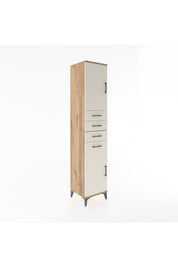 Hyperion Dolap 3 Raflı 4 Çekmeceli 2 Kapaklı 44x44x221 Çam-Aytaşı