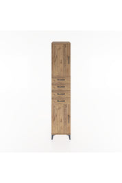 Hyperion Dolap 3 Raflı 4 Çekmeceli 2 Kapaklı 44x44x221 Çam-Çam