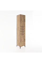 Hyperion Dolap 3 Raflı 4 Çekmeceli 2 Kapaklı 44x44x221 Çam-Çam