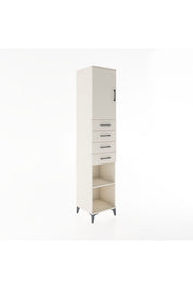 Hyperion Dolap 3 Raflı 4 Çekmeceli Tek Kapaklı 44x44x221 Aytaşı-Aytaşı