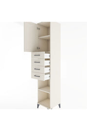 Hyperion Dolap 3 Raflı 4 Çekmeceli Tek Kapaklı 44x44x221 Aytaşı-Aytaşı