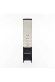 Hyperion Dolap 3 Raflı 4 Çekmeceli Tek Kapaklı 44x44x221 Antrasit-Aytaşı