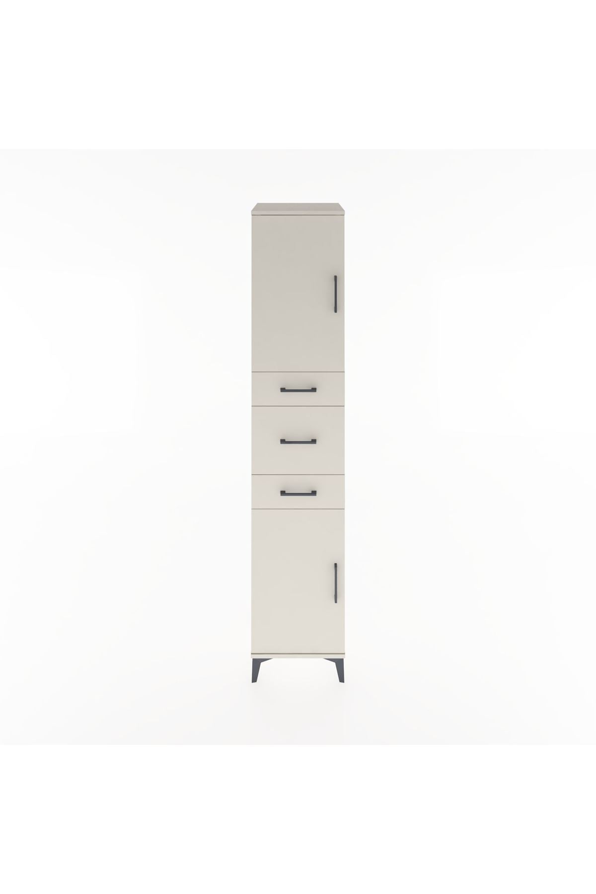 Hyperion Dolap 3 Raflı 3 Çekmeceli 2 Kapaklı 44x44x221 Aytaşı-Aytaşı