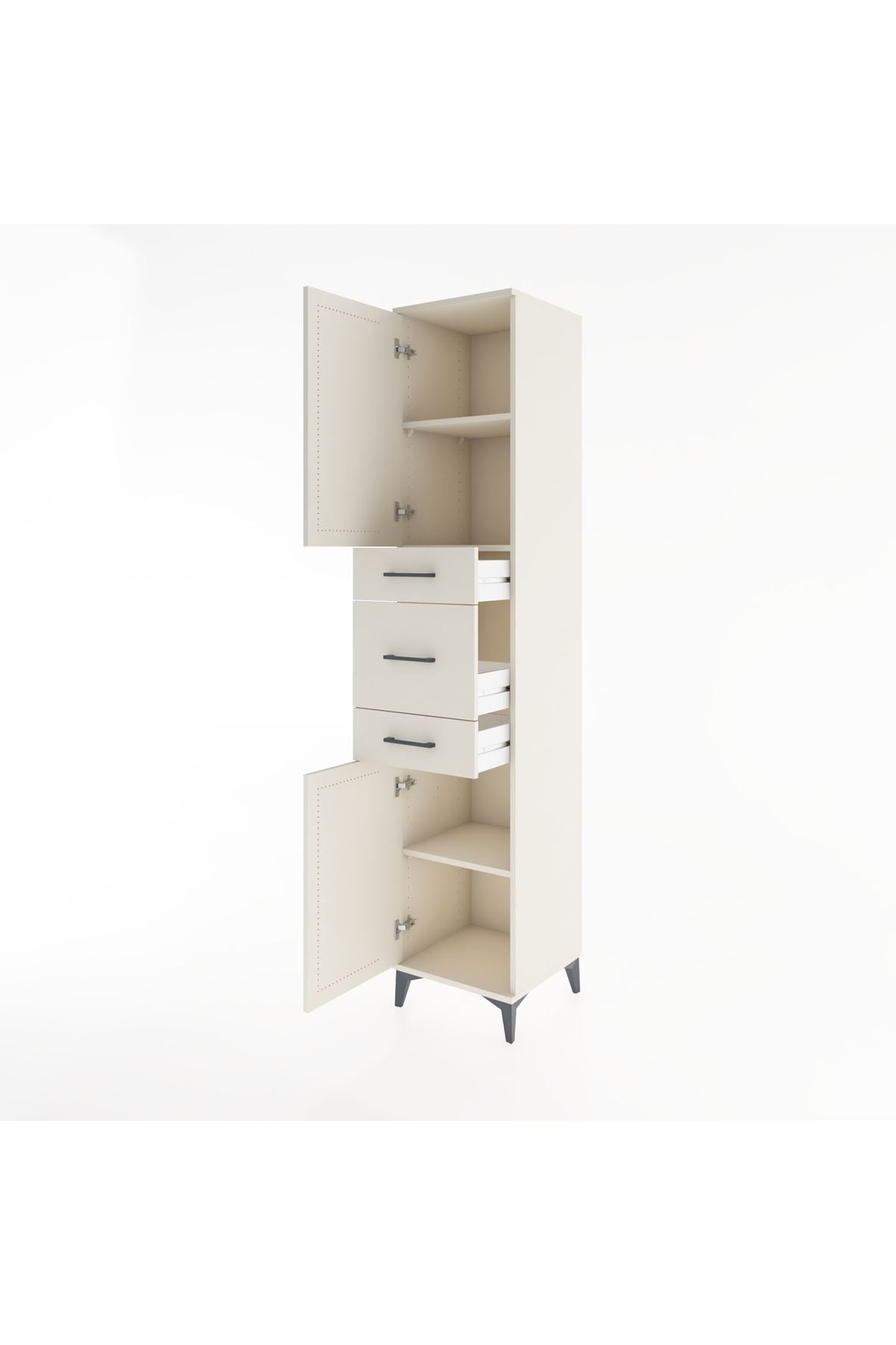 Hyperion Dolap 3 Raflı 3 Çekmeceli 2 Kapaklı 44x44x221 Aytaşı-Aytaşı