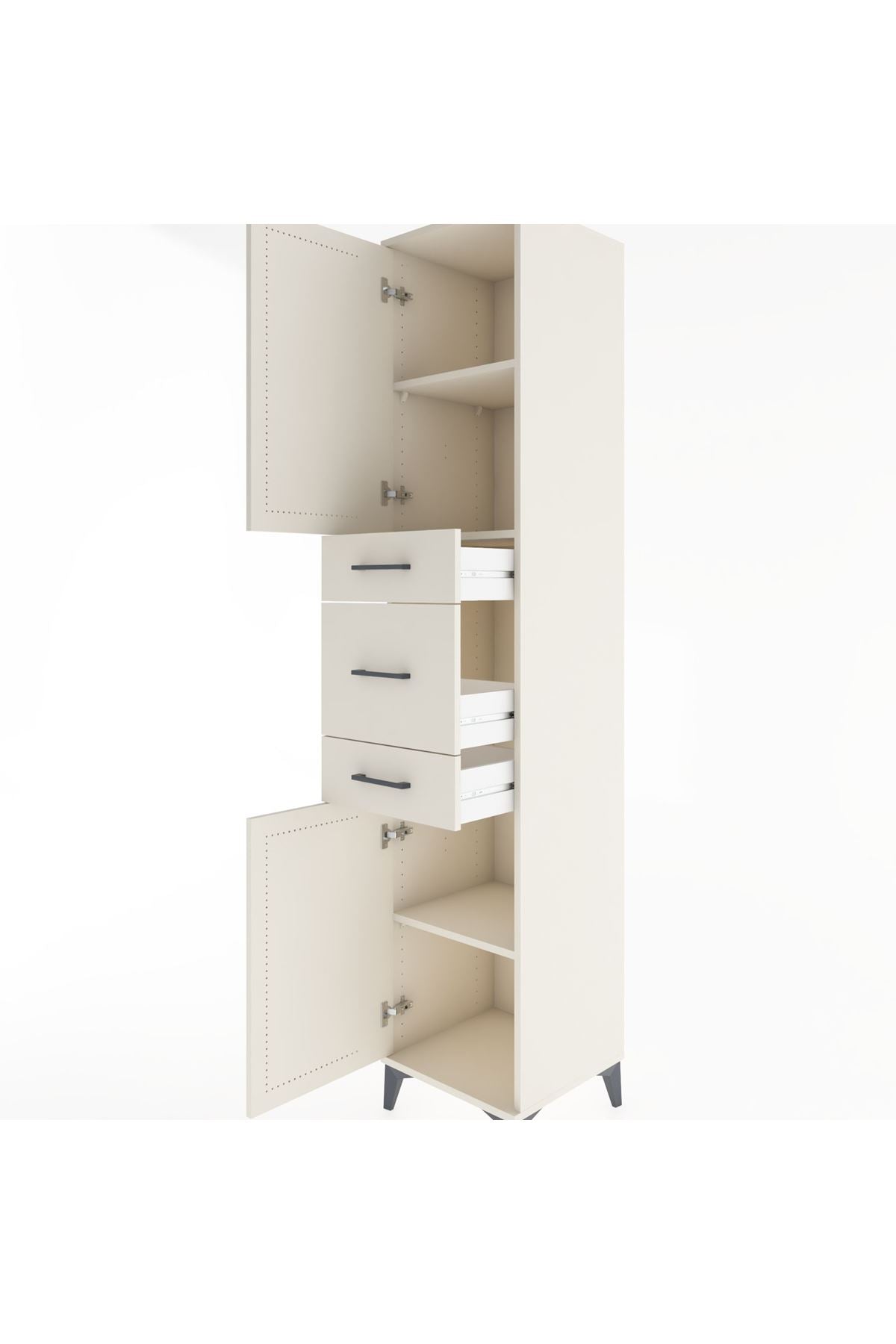 Hyperion Dolap 3 Raflı 3 Çekmeceli 2 Kapaklı 44x44x221 Aytaşı-Aytaşı