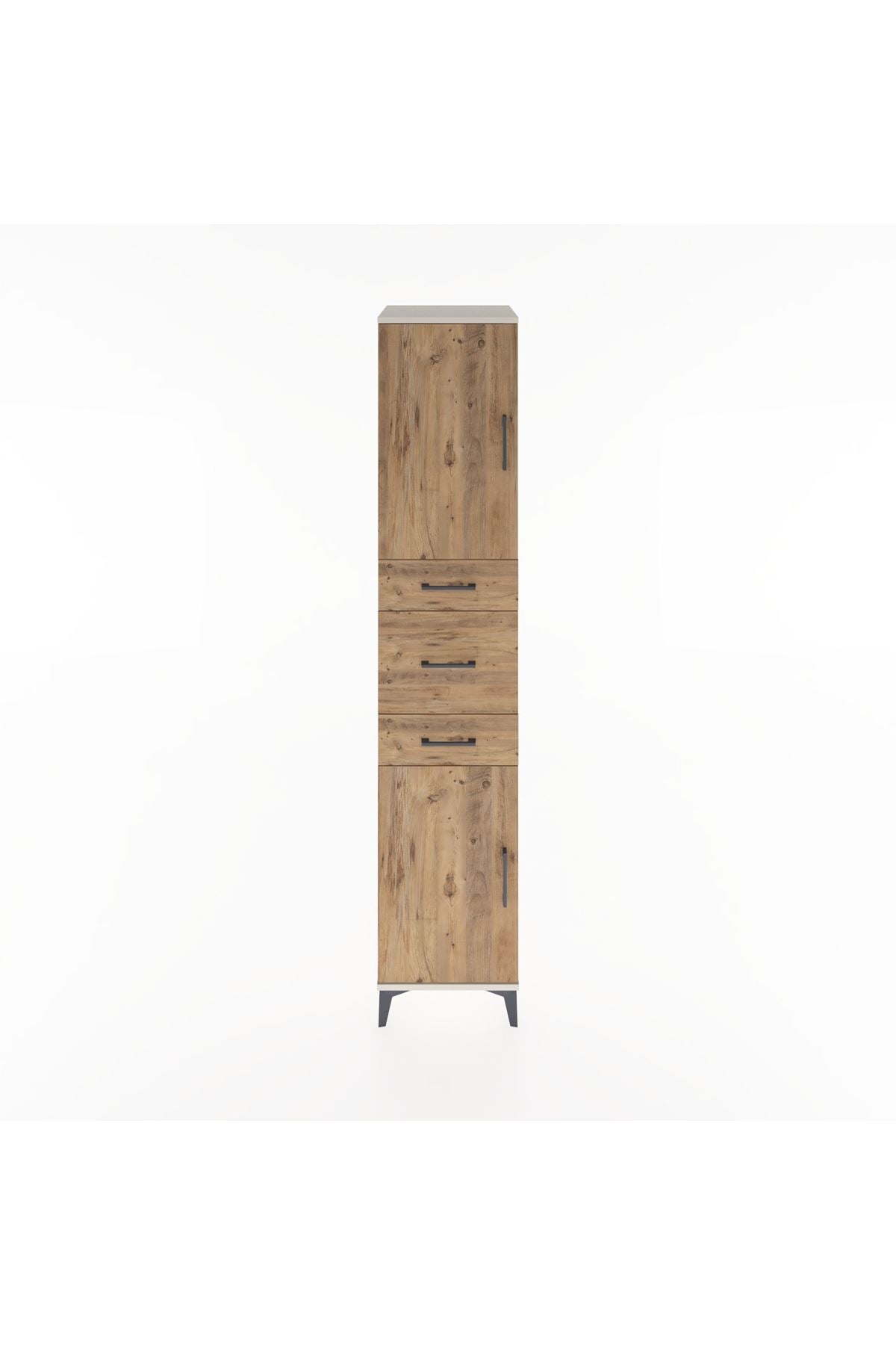 Hyperion Dolap 3 Raflı 3 Çekmeceli 2 Kapaklı 44x44x221 Aytaşı-Çam