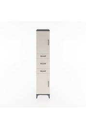 Hyperion Dolap 3 Raflı 3 Çekmeceli 2 Kapaklı 44x44x221 Antrasit-Aytaşı