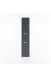 Hyperion Dolap 3 Raflı 3 Çekmeceli 2 Kapaklı 44x44x221 Antrasit-Antrasit