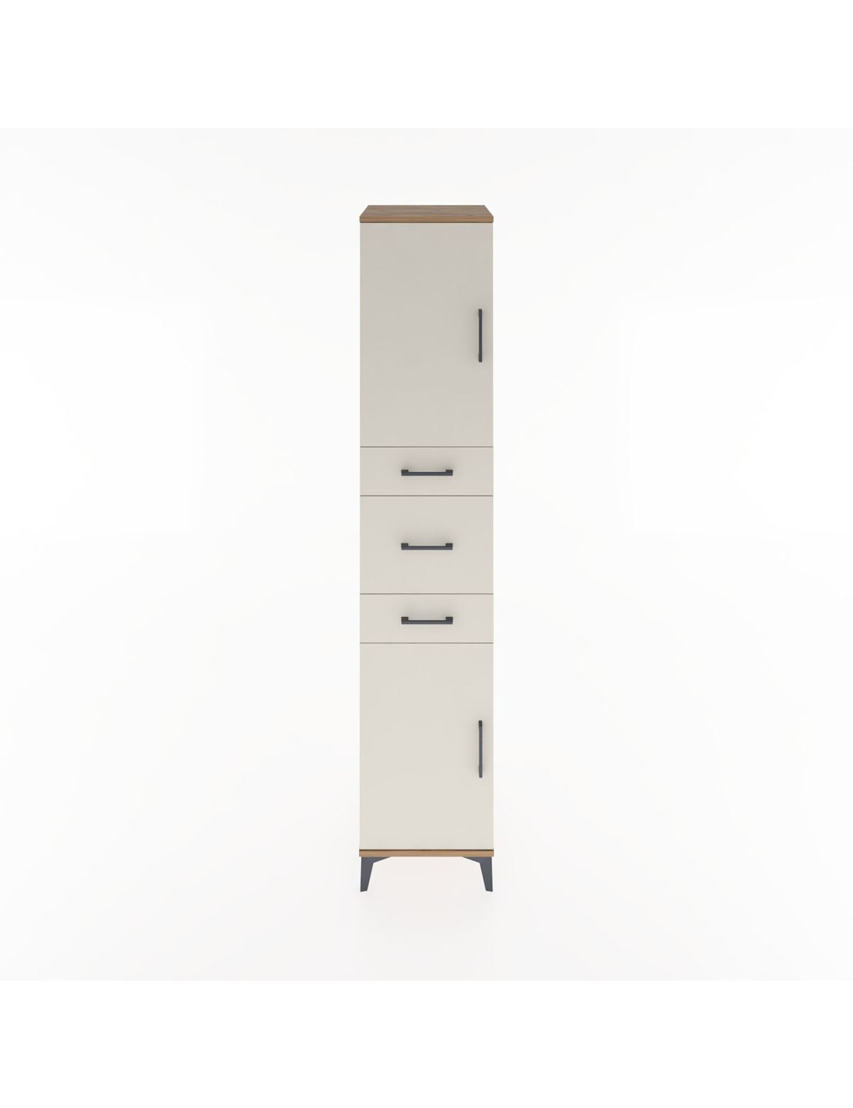 Hyperion Dolap 3 Raflı 3 Çekmeceli 2 Kapaklı 44x44x221 Çam-Aytaşı