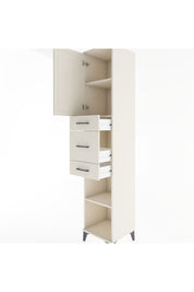 Hyperion Dolap 3 Raflı 3 Çekmeceli Tek Kapaklı 44x44x221 Aytaşı-Aytaşı