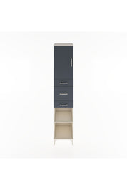 Hyperion Dolap 3 Raflı 3 Çekmeceli Tek Kapaklı 44x44x221 Aytaşı-Antrasit