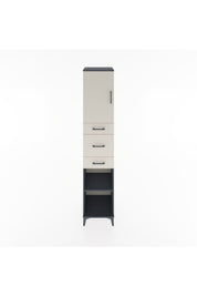 Hyperion Dolap 3 Raflı 3 Çekmeceli Tek Kapaklı 44x44x221 Antrasit-Aytaşı