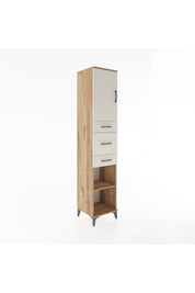 Hyperion Dolap 3 Raflı 3 Çekmeceli Tek Kapaklı 44x44x221 Çam-Aytaşı