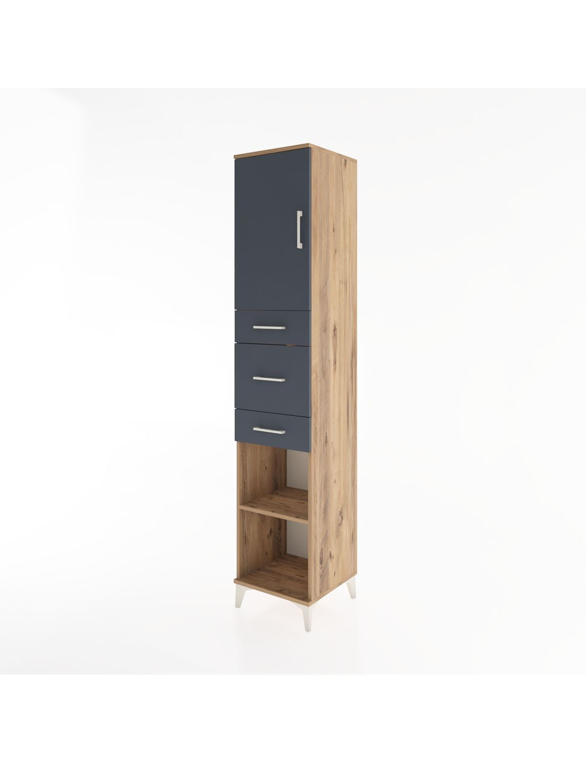 Hyperion Dolap 3 Raflı 3 Çekmeceli Tek Kapaklı 44x44x221 - S61M225V8B