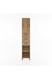 Hyperion Dolap 3 Raflı 3 Çekmeceli Tek Kapaklı 44x44x221 Çam-Çam