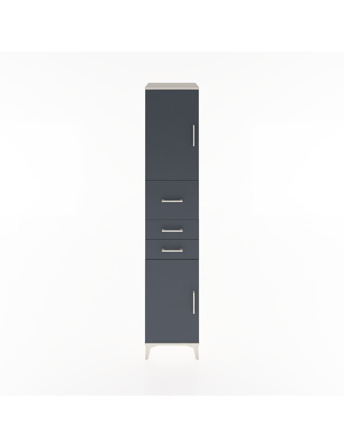 Hyperion Dolap 3 Raflı 3 Çekmeceli 2 Kapaklı 44x44x221 Aytaşı-Antrasit