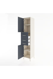 Hyperion Dolap 3 Raflı 3 Çekmeceli 2 Kapaklı 44x44x221 Aytaşı-Antrasit