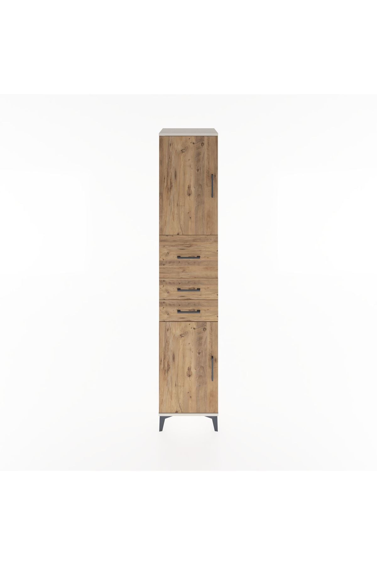 Hyperion Dolap 3 Raflı 3 Çekmeceli 2 Kapaklı 44x44x221 Aytaşı-Çam