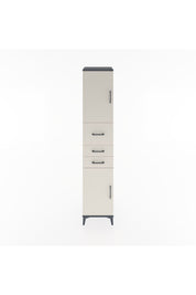 Hyperion Dolap 3 Raflı 3 Çekmeceli 2 Kapaklı 44x44x221 Antrasit-Aytaşı