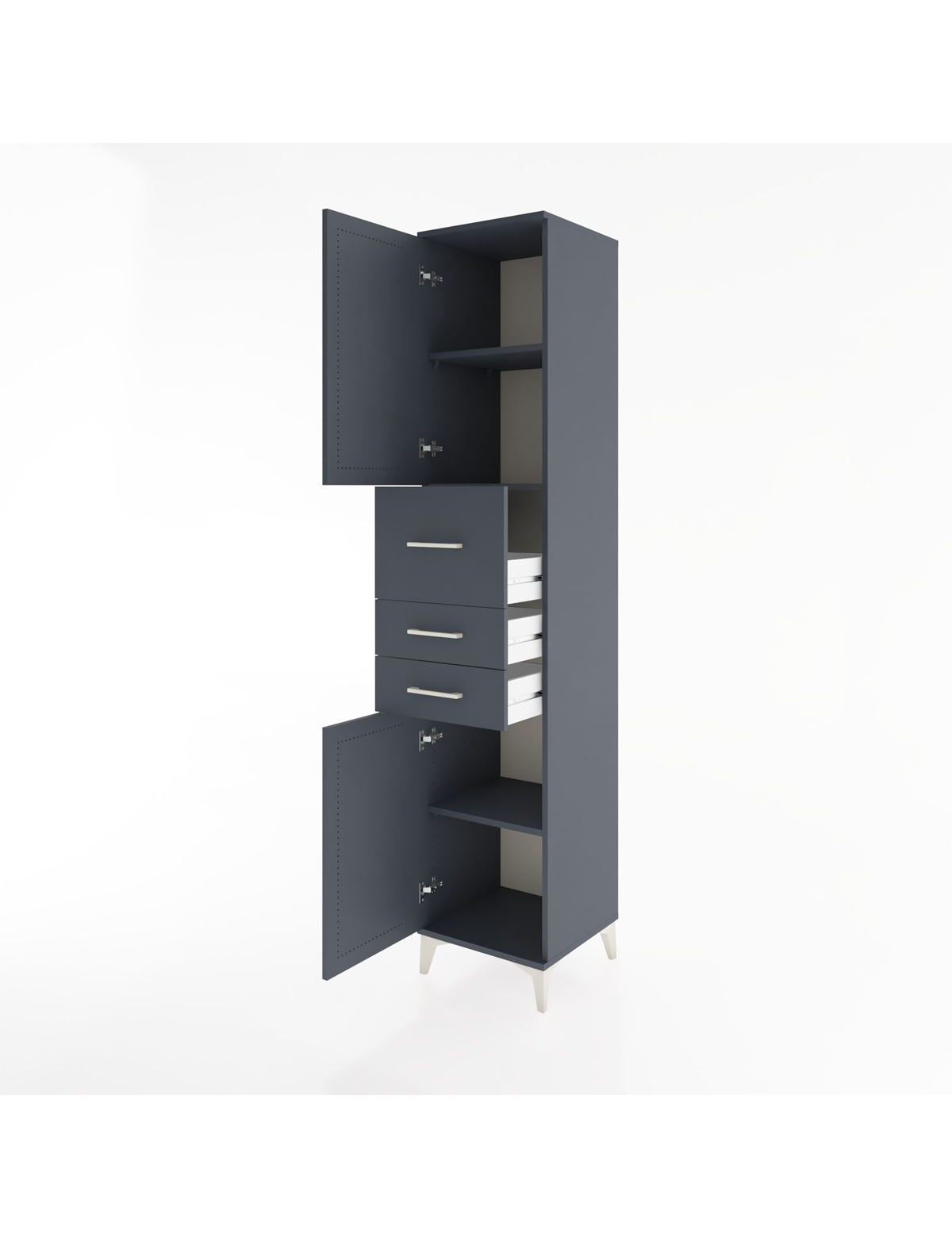 Hyperion Dolap 3 Raflı 3 Çekmeceli 2 Kapaklı 44x44x221 - S61M227V5B