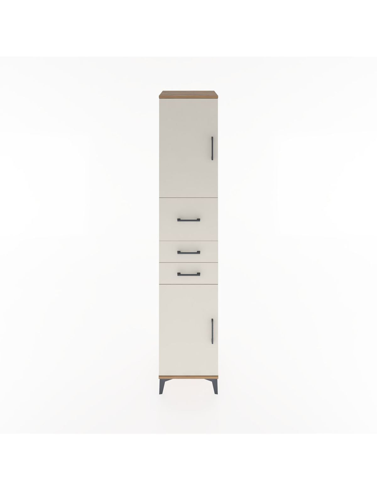 Hyperion Dolap 3 Raflı 3 Çekmeceli 2 Kapaklı 44x44x221 Çam-Aytaşı