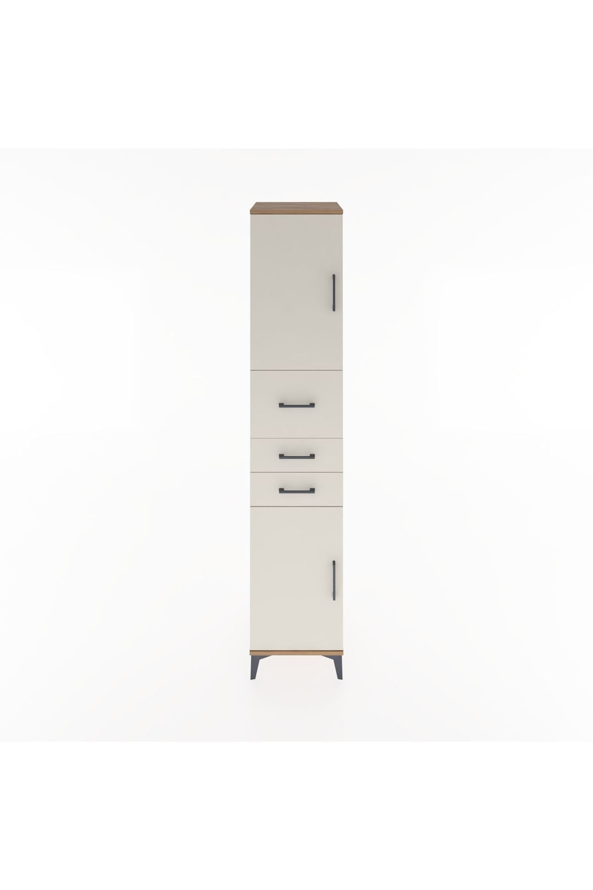 Hyperion Dolap 3 Raflı 3 Çekmeceli 2 Kapaklı 44x44x221 Çam-Aytaşı