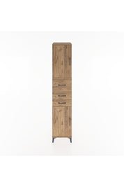 Hyperion Dolap 3 Raflı 3 Çekmeceli 2 Kapaklı 44x44x221 Çam-Çam
