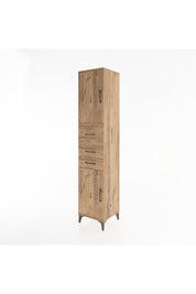 Hyperion Dolap 3 Raflı 3 Çekmeceli 2 Kapaklı 44x44x221 Çam-Çam