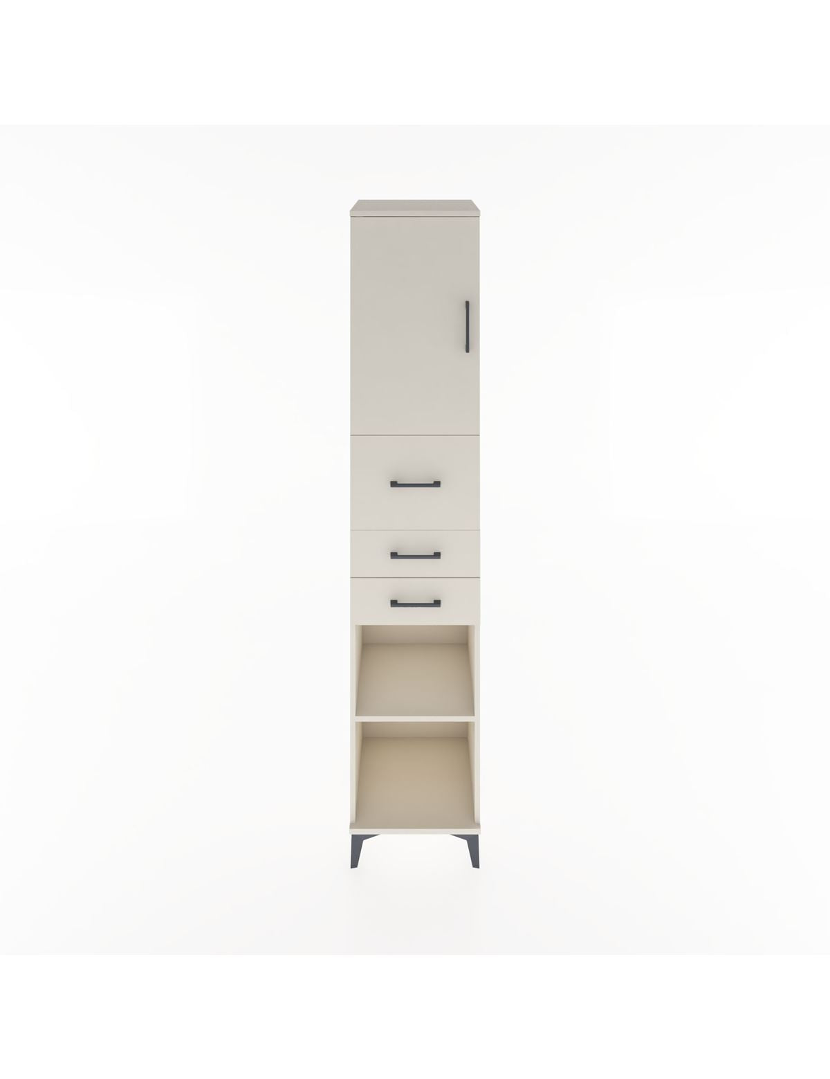 Hyperion Dolap 3 Raflı 3 Çekmeceli Tek Kapaklı 44x44x221 Aytaşı-Aytaşı