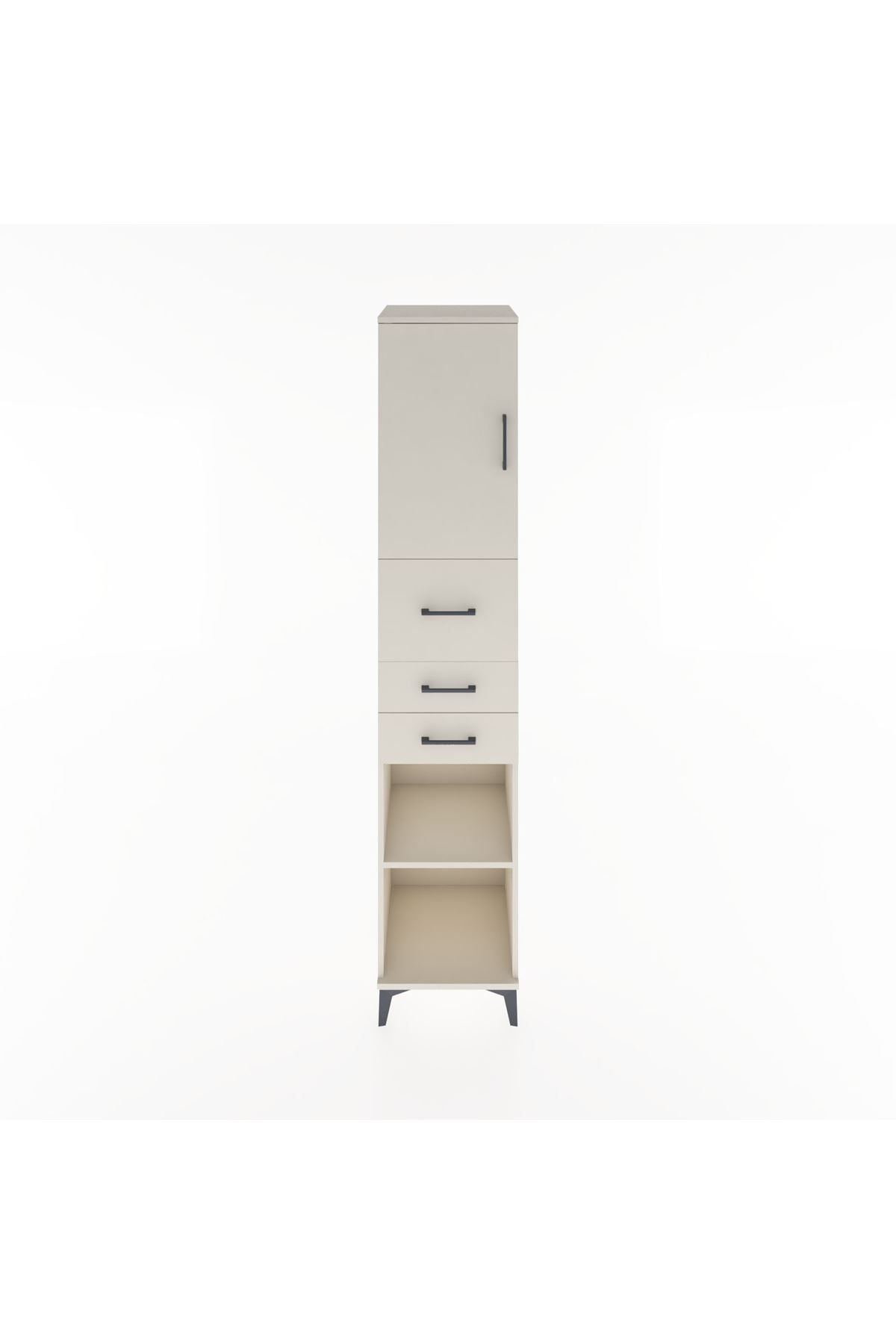 Hyperion Dolap 3 Raflı 3 Çekmeceli Tek Kapaklı 44x44x221 Aytaşı-Aytaşı