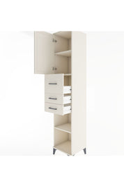 Hyperion Dolap 3 Raflı 3 Çekmeceli Tek Kapaklı 44x44x221 Aytaşı-Aytaşı