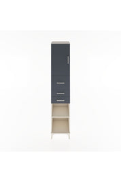 Hyperion Dolap 3 Raflı 3 Çekmeceli Tek Kapaklı 44x44x221 Aytaşı-Antrasit