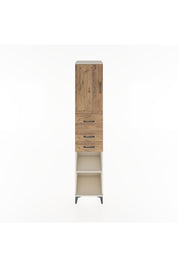 Hyperion Dolap 3 Raflı 3 Çekmeceli Tek Kapaklı 44x44x221 Aytaşı-Çam