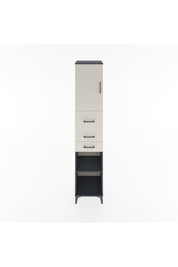 Hyperion Dolap 3 Raflı 3 Çekmeceli Tek Kapaklı 44x44x221 Antrasit-Aytaşı