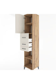 Hyperion Dolap 3 Raflı 3 Çekmeceli Tek Kapaklı 44x44x221 Çam-Aytaşı