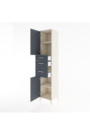 Hyperion Dolap 3 Raflı 3 Çekmeceli 2 Kapaklı 44x44x221 Aytaşı-Antrasit