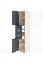 Hyperion Dolap 3 Raflı 3 Çekmeceli 2 Kapaklı 44x44x221 Aytaşı-Antrasit