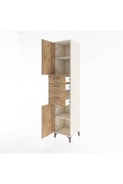 Hyperion Dolap 3 Raflı 3 Çekmeceli 2 Kapaklı 44x44x221 Aytaşı-Çam