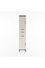 Hyperion Dolap 3 Raflı 3 Çekmeceli 2 Kapaklı 44x44x221 Antrasit-Aytaşı