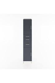 Hyperion Dolap 3 Raflı 3 Çekmeceli 2 Kapaklı 44x44x221 Antrasit-Antrasit